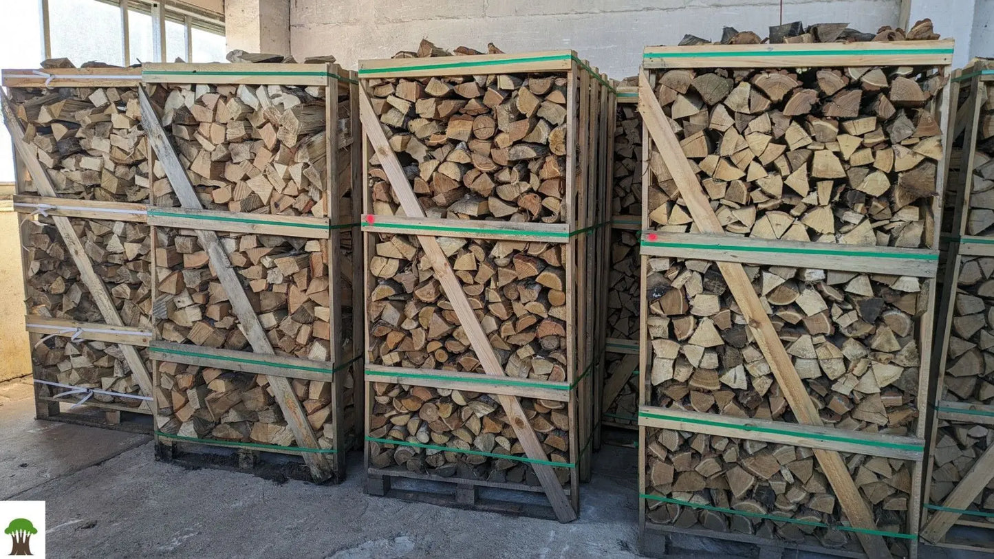 Eiche Brennholz kaminfertig auf 2-RM-Palette (kammergetrocknet) - 33 cm