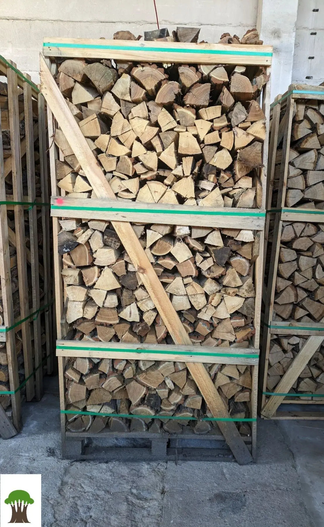 Eiche Brennholz kaminfertig auf 2-RM-Palette (kammergetrocknet) - 33 cm