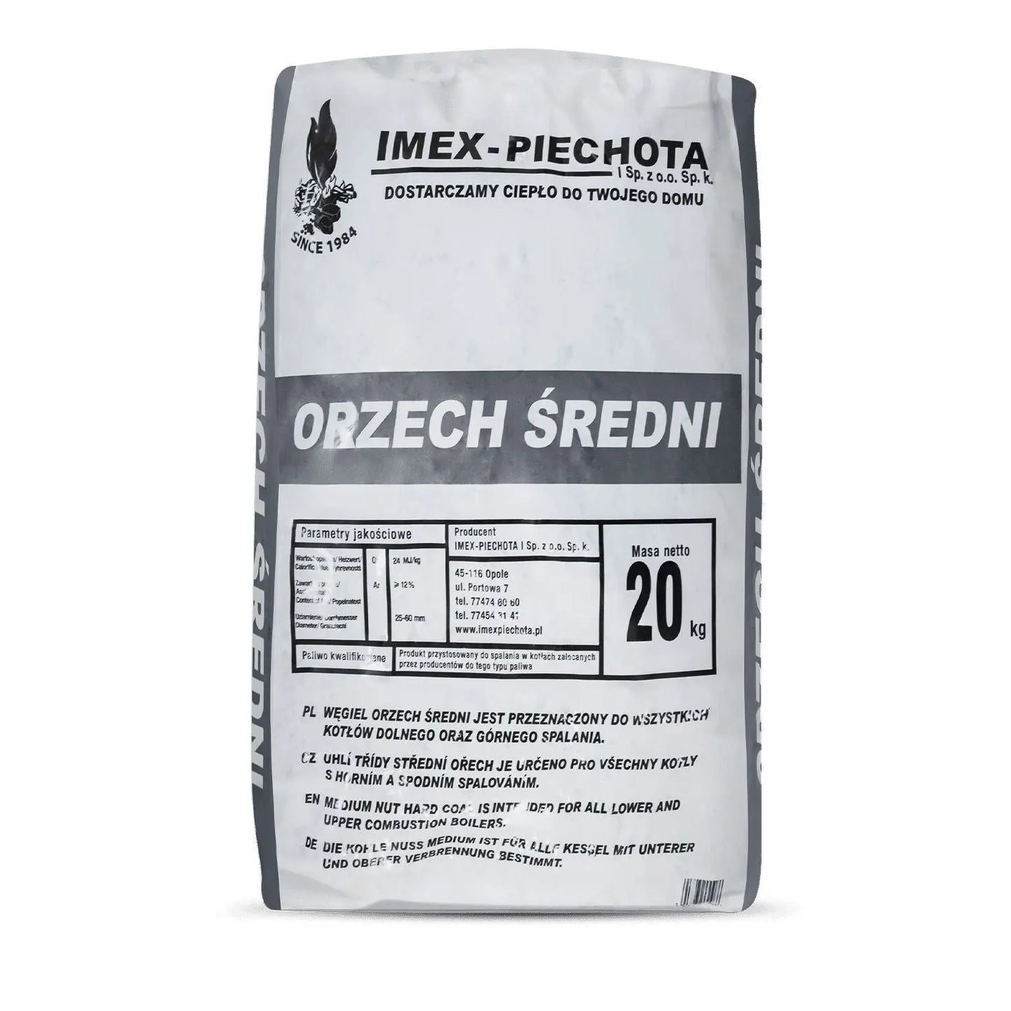 ANMAG Steinkohle 25 - 60 mm 20kg x 50 Sack 1000kg Palette