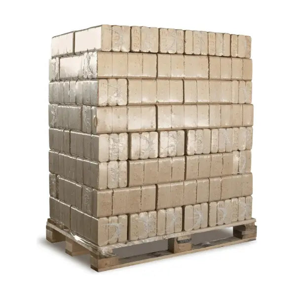 Heizfuxx Weichholzbriketts 960 kg – RUF-Form, 96 x 10 kg, DIN-zertifiziert, Palette