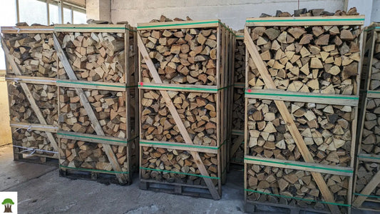 Eiche Brennholz kaminfertig auf 2-RM-Palette (kammergetrocknet) - 33 cm