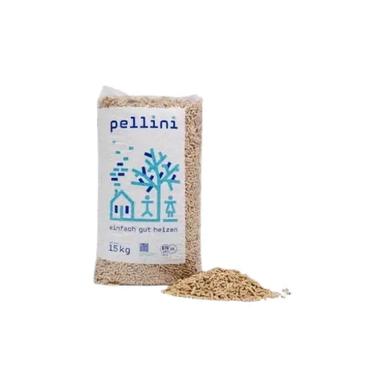 Holzpellets 6 mm Pellini – 990 kg Palette (66 x 15 kg), zertifiziert ENplus A1 & DINplus